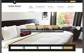 D10 - Website khách sạn (Soho hotel), web hotel , hotel soho